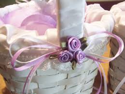 lace wrapped basket